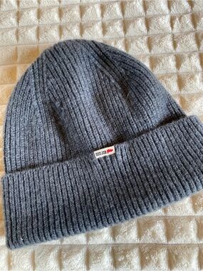 Kids Ribbed Knit Beanie - Gray
